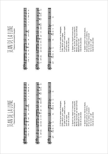 Jean de la Lune Partition gratuite